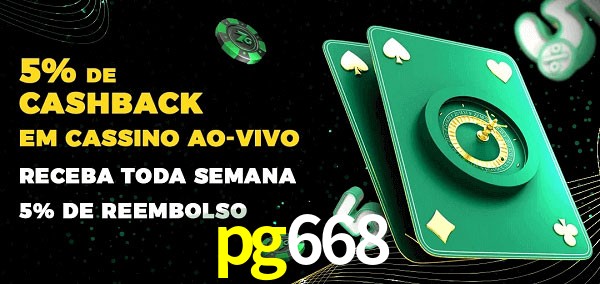 Promoções do cassino ao Vivo pg668